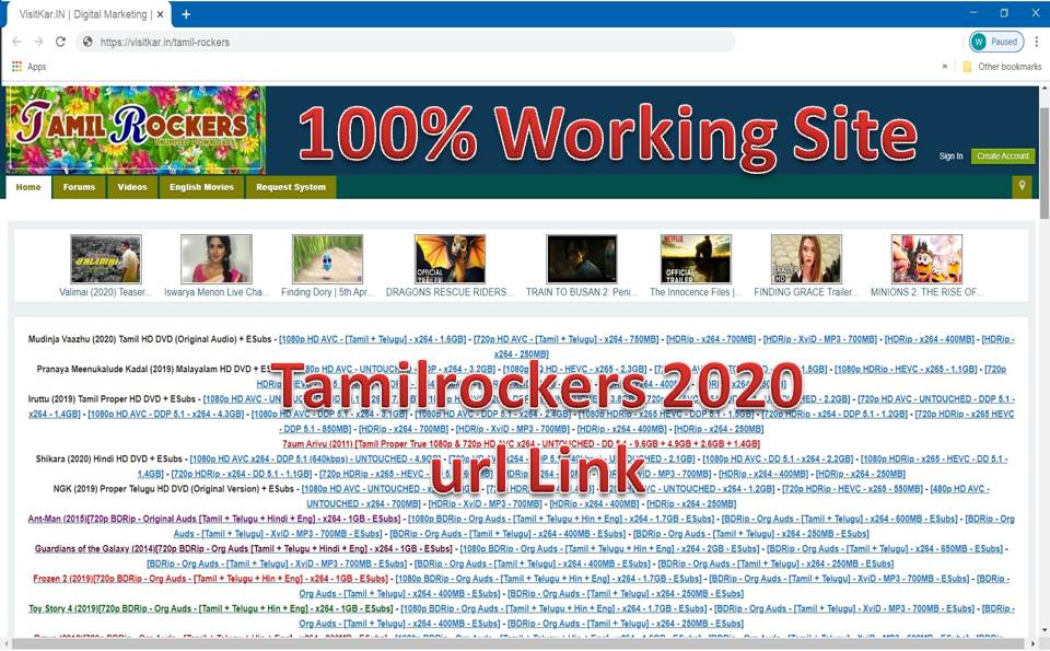 Tamilrockers new link 2020 Tamilrockers Website Download Tamil