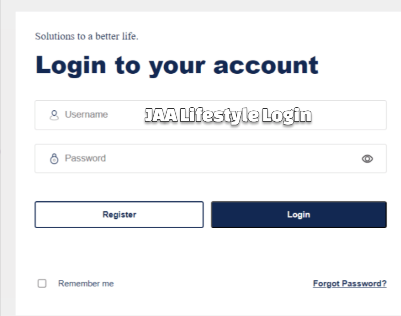 JAA Lifestyle Login